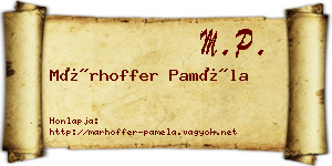 Márhoffer Paméla névjegykártya